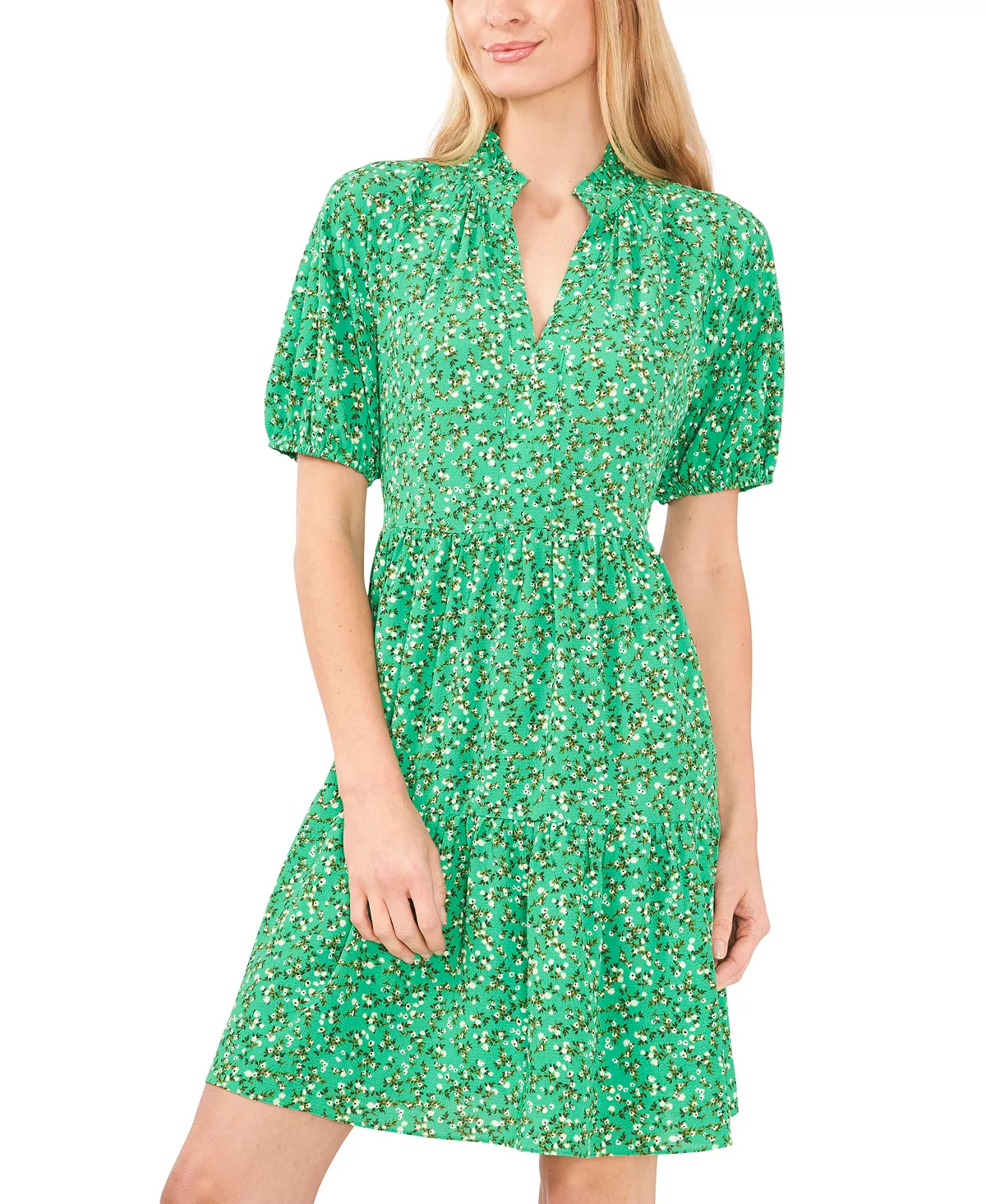 CeCe Women's V-neck Baby Doll Ditsy Floral Dress 3 CeCe Women's V-neck Baby Doll Ditsy Floral Dress - Image 3