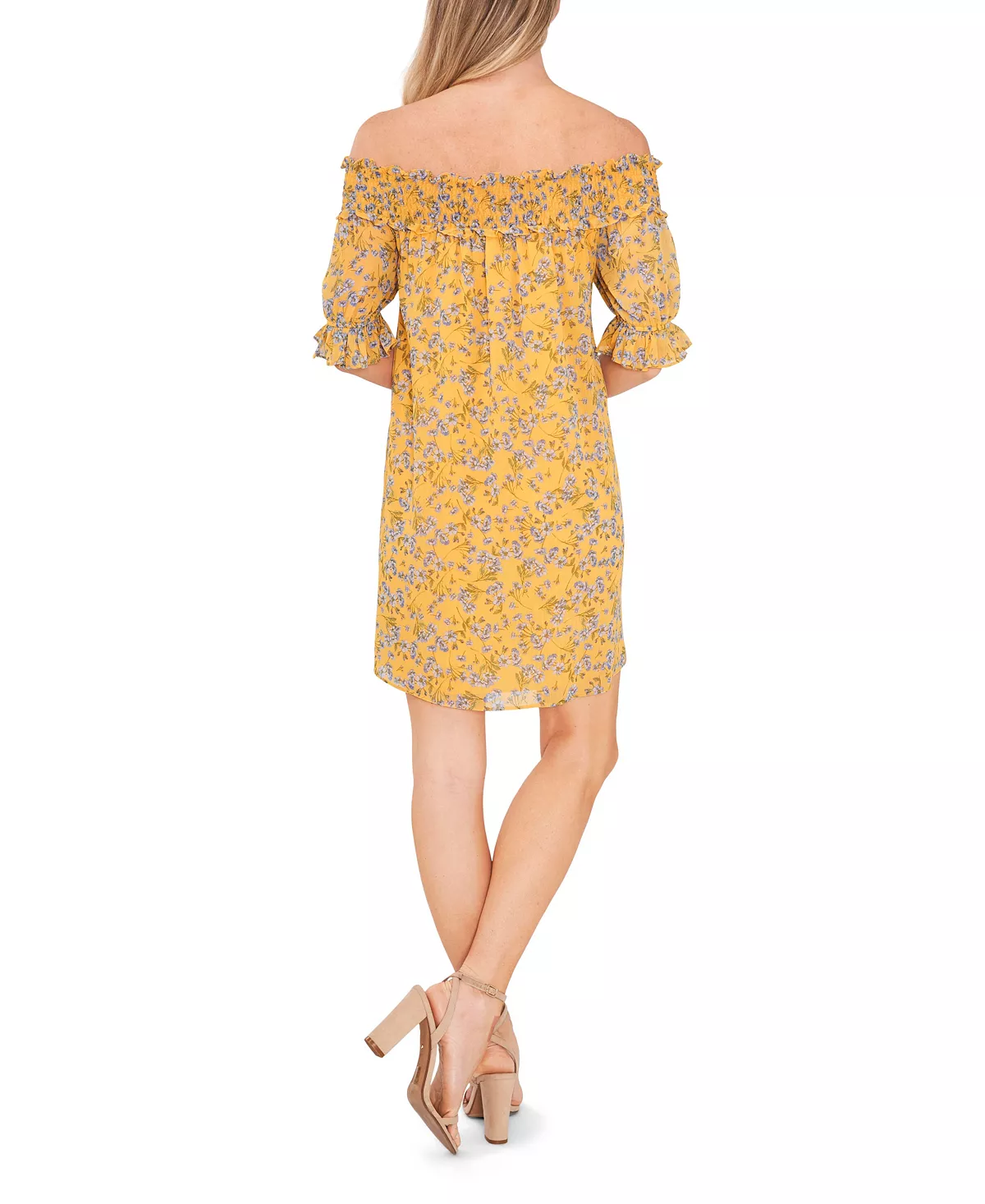 CeCe Women's Smocked Off The Shoulder Dress 2 CeCe Women's Smocked Off The Shoulder Dress - Image 2