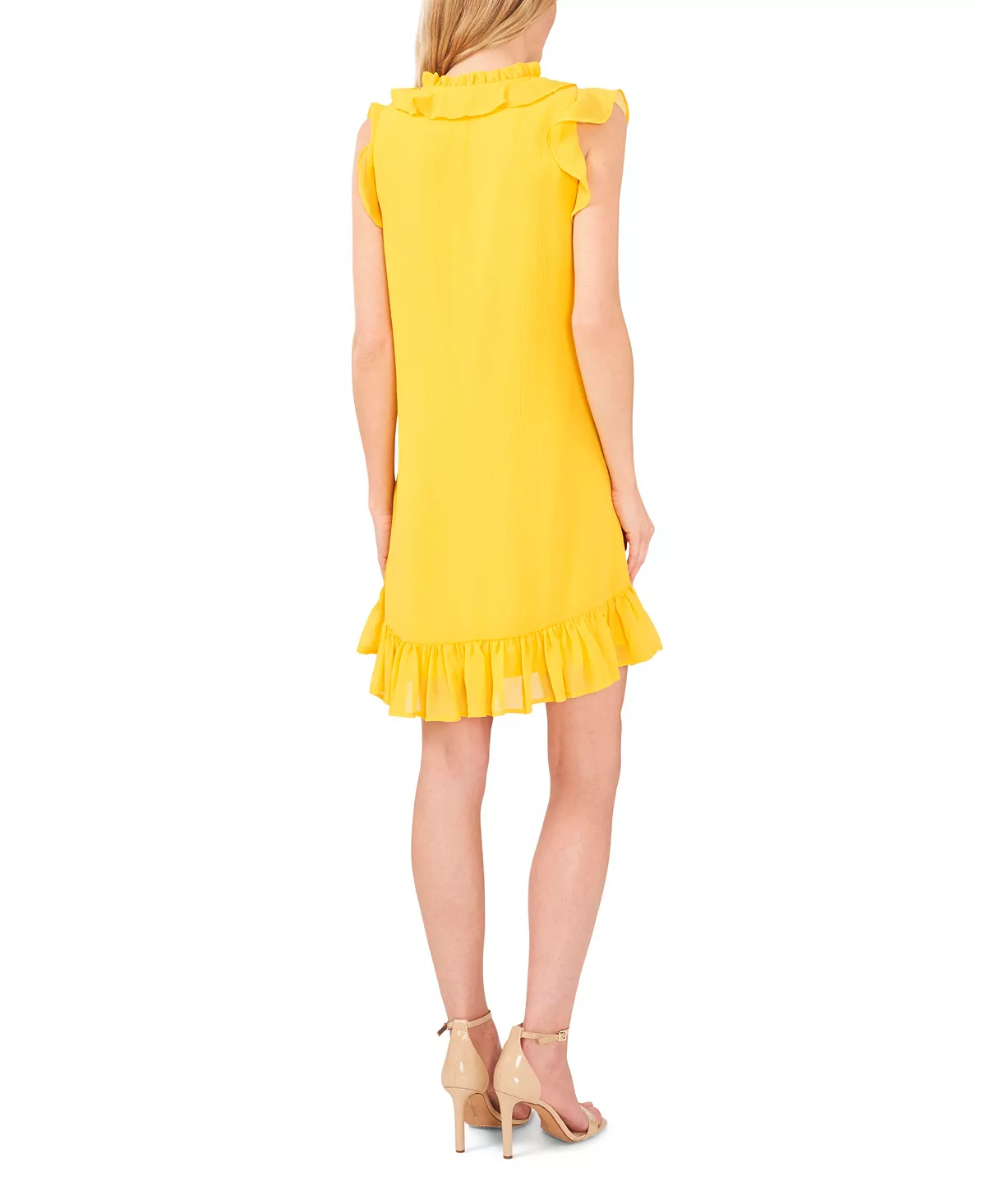 CeCe Women's Ruffled Tie-Neck Dress 4 CeCe Women's Ruffled Tie-Neck Dress - Image 4