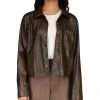 Sanctuary Women's Faux-Leather Pocket Shirt