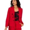 Bar III Women's Textured Crepe Faux Double-Breasted Jacket, Created For Macy's