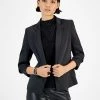 Bar III Women's Washed Satin Pleated-Sleeve Jacket, Created For Macy's