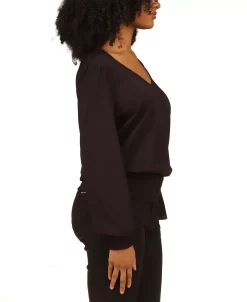 Michael Kors Women's Smocked-Trimmed Top, Regular & Petite -Anne Klein Sales Store 22299413 fpx