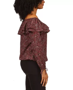 Michael Kors Women's Pop Paisley Off-The-Shoulder Top, Regular & Petite 8 Michael Kors Women's Pop Paisley Off-The-Shoulder Top, Regular & Petite -Anne Klein Sales Store 22299581 fpx
