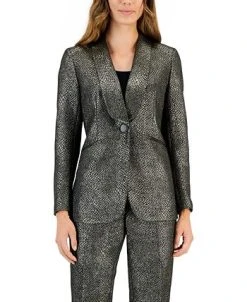 Kasper Women's Metallic Shimmer Jacquard Shawl-Collar Jacket -Anne Klein Sales Store 22302895 fpx