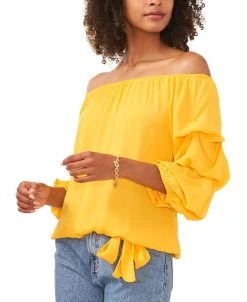 Vince Camuto Women's Off-The-Shoulder Tiered-Sleeve Blouse