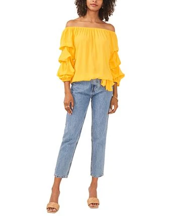 Vince Camuto Women's Off-The-Shoulder Tiered-Sleeve Blouse 3 Vince Camuto Women's Off-The-Shoulder Tiered-Sleeve Blouse - Image 3