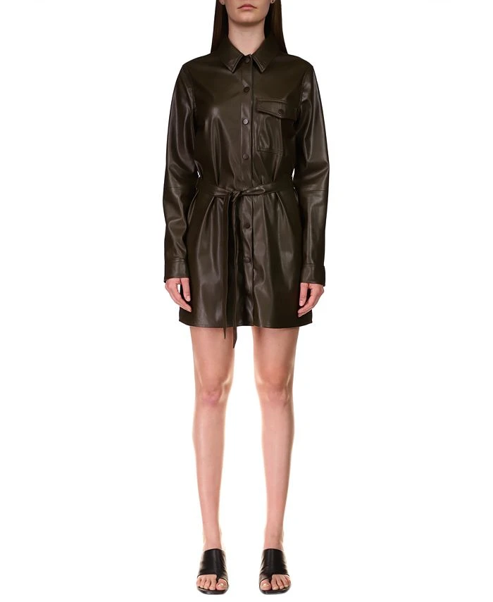 Sanctuary Women's Faux-Leather Shirtdress 1 Sanctuary Women's Faux-Leather Shirtdress