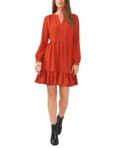 Vince Camuto Women's Ruched Flounce Dress 7 Vince Camuto Women's Ruched Flounce Dress -Anne Klein Sales Store 22324256 fpx