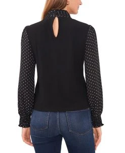 CeCe Women's Mixed-Media Bow Top 9 CeCe Women's Mixed-Media Bow Top -Anne Klein Sales Store 22326030 fpx