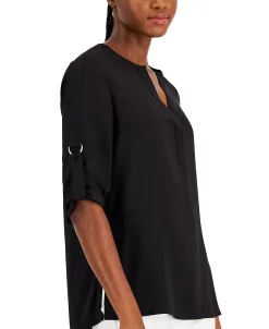 Anne Klein Women's Roll Tab Popover Shirt -Anne Klein Sales Store 22329990 fpx