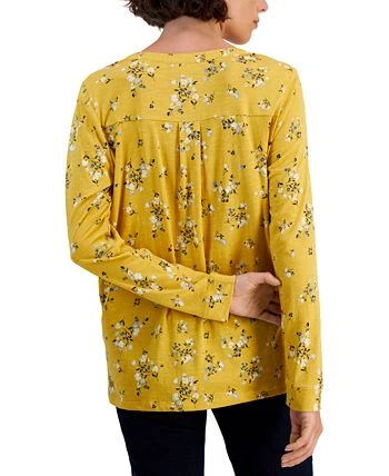 Style & Co Women's Buttoned Long Sleeve Top, Created For Macy's 2 Style & Co Women's Buttoned Long Sleeve Top, Created For Macy's - Image 2