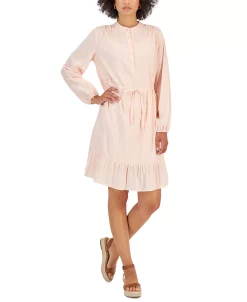 Style & Co Women's Shadow-Striped Ruffle-Hem Dress, Created For Macy's 9 Style & Co Women's Shadow-Striped Ruffle-Hem Dress, Created For Macy's -Anne Klein Sales Store 22332386 fpx