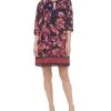 Vince Camuto Women's Printed Balloon-Sleeve Chiffon Dress