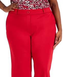 Kasper Plus Size Faux-Fly Pull-On Wide-Leg Pants -Anne Klein Sales Store 22336620 fpx