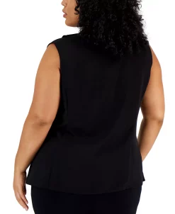 Kasper Plus Size Ruffled Button-Up Blouse -Anne Klein Sales Store 22336653 fpx