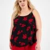 Bar III Plus Size Floral-Print Camisole, Created For Macy's