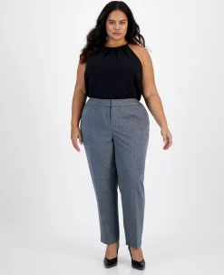 Bar III Plus Size Shimmer Herringbone Ankle Pants, Created For Macy's 8 Bar III Plus Size Shimmer Herringbone Ankle Pants, Created For Macy's -Anne Klein Sales Store 22337643 fpx
