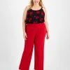 Bar III Plus Size Textured Crepe Wide-Leg Pants, Created For Macy's