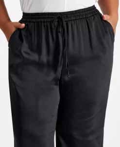 Bar III Plus Size Washed Satin Pull-On Wide-Leg Pants, Created For Macy's 9 Bar III Plus Size Washed Satin Pull-On Wide-Leg Pants, Created For Macy's -Anne Klein Sales Store 22337718 fpx