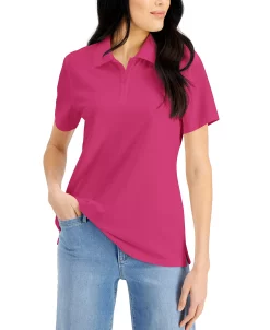 Karen Scott Cotton Short Sleeve Polo Shirt, Created For Macy's 24 Karen Scott Cotton Short Sleeve Polo Shirt, Created For Macy's -Anne Klein Sales Store 22345500 fpx