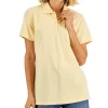 Karen Scott Cotton Short Sleeve Polo Shirt, Created For Macy's