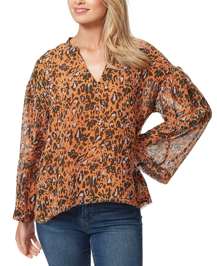 Jessica Simpson Women's Jenna Animal-Print Top 1 Jessica Simpson Women's Jenna Animal-Print Top