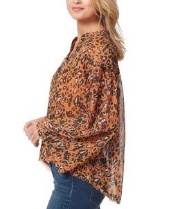 Jessica Simpson Women's Jenna Animal-Print Top 6 Jessica Simpson Women's Jenna Animal-Print Top -Anne Klein Sales Store 22352772 fpx