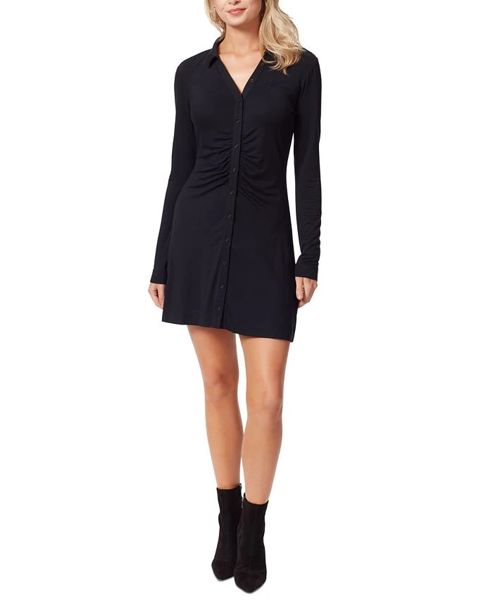Jessica Simpson Women's Cara Ruched Polo Shirtdress 1 Jessica Simpson Women's Cara Ruched Polo Shirtdress