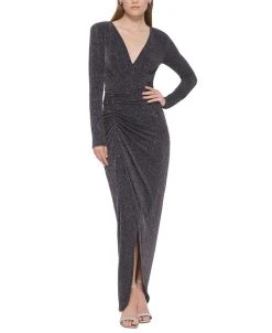 Vince Camuto Women's Metallic-Threaded Evening Gown