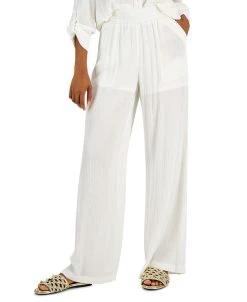 INC International Concepts Women's Pull-On Patch Pocket Wide-Leg Pants, Created For Macy's