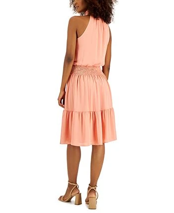 INC International Concepts Women's Smocked-Waist Halter-Style Sleeveless Dress, Created For Macy's 2 INC International Concepts Women's Smocked-Waist Halter-Style Sleeveless Dress, Created For Macy's - Image 2