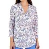 Charter Club Women's Paisley-Print V-Neck Knit Top, Created For Macy's
