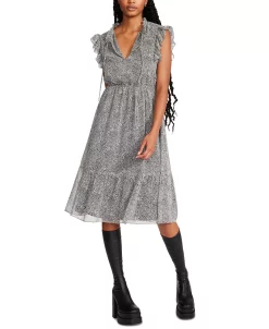 Steve Madden Women's Kora Tiered Chiffon Dress -Anne Klein Sales Store 22368359 fpx