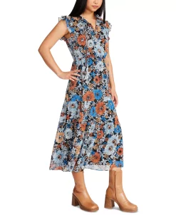 Steve Madden BB Dakota Orange Blossom Printed Dress -Anne Klein Sales Store 22368626 fpx
