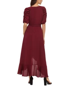 Kensie Ruffled Midi Dress 7 Kensie Ruffled Midi Dress -Anne Klein Sales Store 22370654 fpx