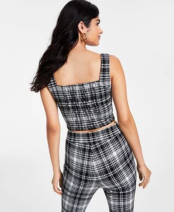 Bar III Women’s Plaid-Print Tank Top, Created For Macy’s 2 Bar III Women’s Plaid-Print Tank Top, Created For Macy’s - Image 2