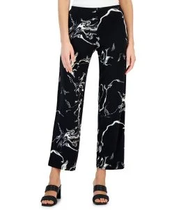 Alfani Women's Printed Wide-Leg Pants, Created For Macy's