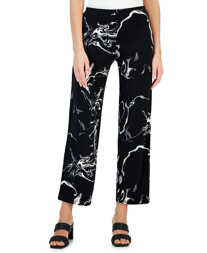 Alfani Women's Printed Wide-Leg Pants, Created For Macy's 1 Alfani Women's Printed Wide-Leg Pants, Created For Macy's