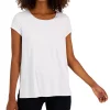 Alfani Women's Satin-Trim Scoop-Neck Top, Created For Macy's