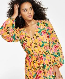 Bar III Women's Printed Chiffon Maxi Dress, Created For Macy's -Anne Klein Sales Store 22408126 fpx