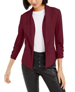 Bar III Knit-Crepe Ruched-Sleeve Blazer, Created For Macy's 18 Bar III Knit-Crepe Ruched-Sleeve Blazer, Created For Macy's -Anne Klein Sales Store 22408171 fpx