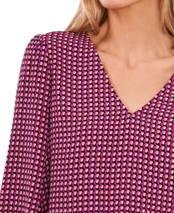 CeCe Women's Long Sleeve Floral-Print Tie-Sleeve Blouse 11 CeCe Women's Long Sleeve Floral-Print Tie-Sleeve Blouse -Anne Klein Sales Store 22409557 fpx