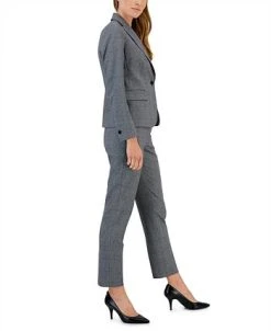 Anne Klein Women's Plaid One-Button Notch-Collar Pantsuit 11 Anne Klein Women's Plaid One-Button Notch-Collar Pantsuit -Anne Klein Sales Store 22410520 fpx
