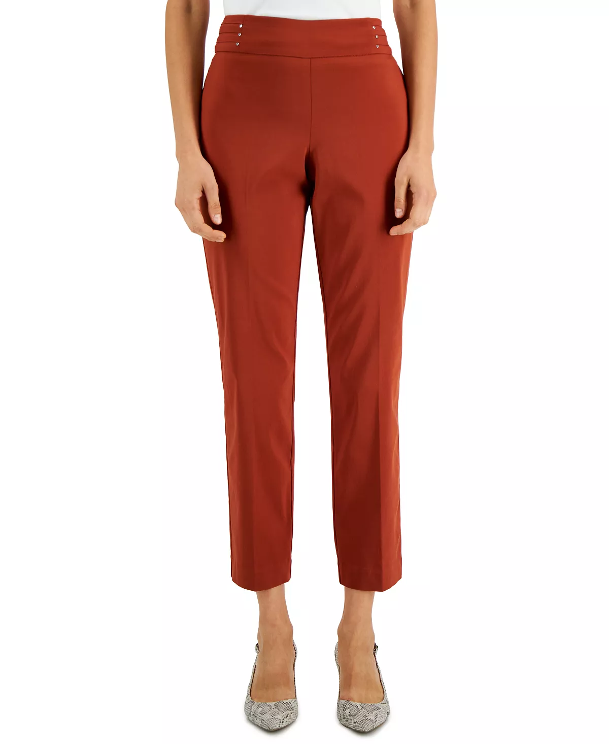 JM Collection Studded Pull-On Tummy Control Pants, Regular And Short Lengths, Created For Macy's 12 JM Collection Studded Pull-On Tummy Control Pants, Regular And Short Lengths, Created For Macy's - Image 12