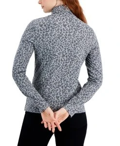 Style & Co Women's Leopard Turtleneck Sweater, Created For Macy's -Anne Klein Sales Store 22419181 fpx