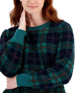 Style & Co Women's Printed Crewneck Fleece Tunic, Created For Macy's 13 Style & Co Women's Printed Crewneck Fleece Tunic, Created For Macy's -Anne Klein Sales Store 22419208 fpx