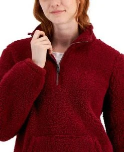 Style & Co Women's Sherpa Quarter-Zip Pullover, Created For Macy's 5 Style & Co Women's Sherpa Quarter-Zip Pullover, Created For Macy's -Anne Klein Sales Store 22419234 fpx