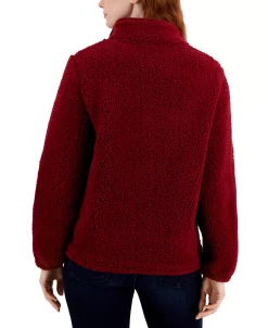 Style & Co Women's Sherpa Quarter-Zip Pullover, Created For Macy's 6 Style & Co Women's Sherpa Quarter-Zip Pullover, Created For Macy's -Anne Klein Sales Store 22419235 fpx