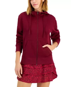 ID Ideology Women's Fleece Full-Zip Jacket, Regular & Petite, Created For Macy's -Anne Klein Sales Store 22426388 fpx